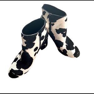 INC Farren Booties boots 7.5 calf fur